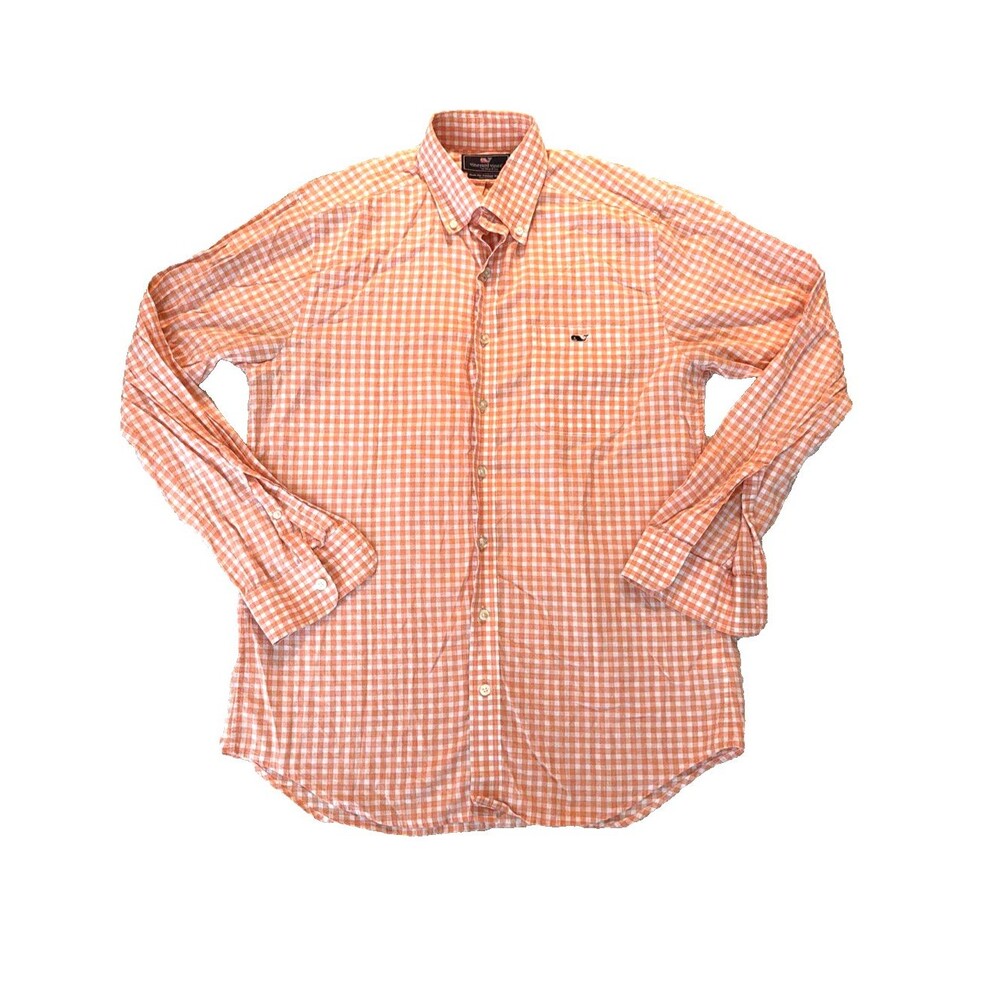 Vineyard Vines Men’s Button Long Sleeve Shirt Size M Slim Fit Tucker Checkers